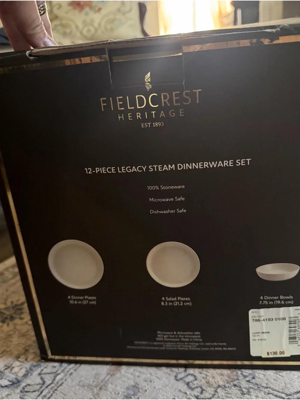 Fieldcrest Heritage Cream Dinnerware Set – Matte Cream Finish